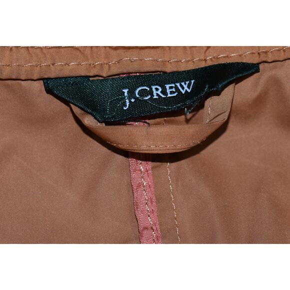 J. Crew Jacket Women's Hooded Pockets Full Zip Snap Lightweight Rain Jacket Coat - Picture 7 of 7